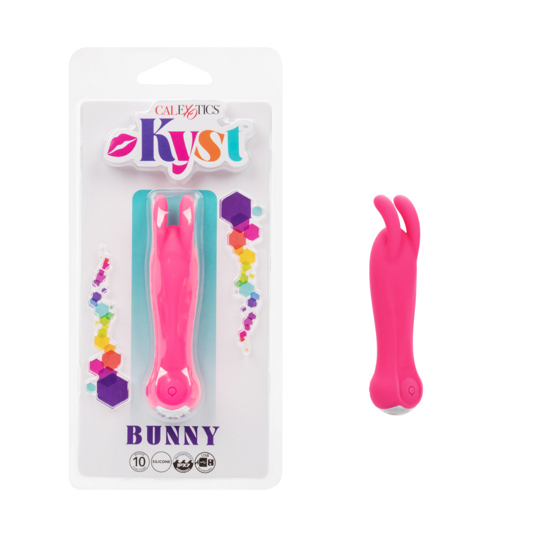 Kyst Compact Rechargeable Vibrating Bunny - Pink | CheapLubes.com Kyst Compact Rechargeable Vibrating Bunny - Pink | CheapLubes.com
