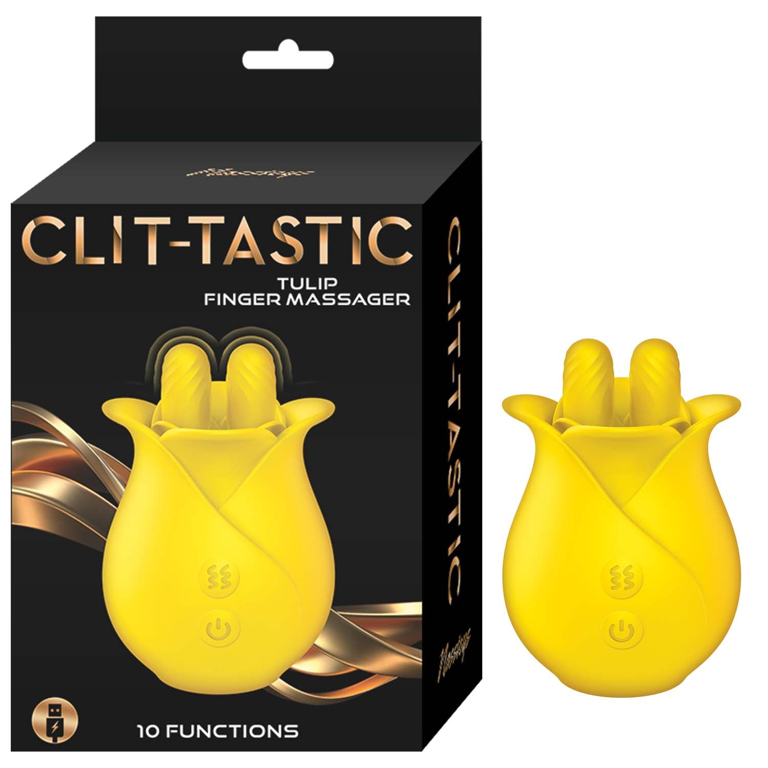 Clit-Tastic Tulip Finger Massager - Yellow | CheapLubes.com