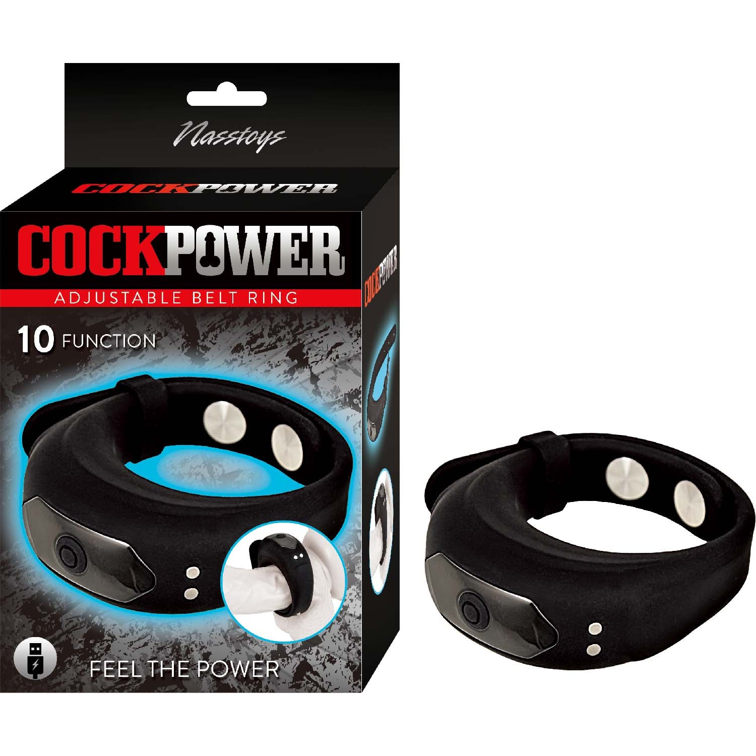COCKPOWER Adjustable Belt Ring - Black CheapLubes.com COCKPOWER Adjustable Belt Ring - Black CheapLubes.com