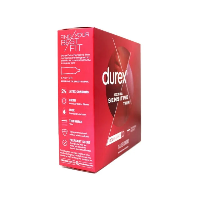 Durex Extra Sensitive Thin Condoms 24-Pack | CheapLubes.com