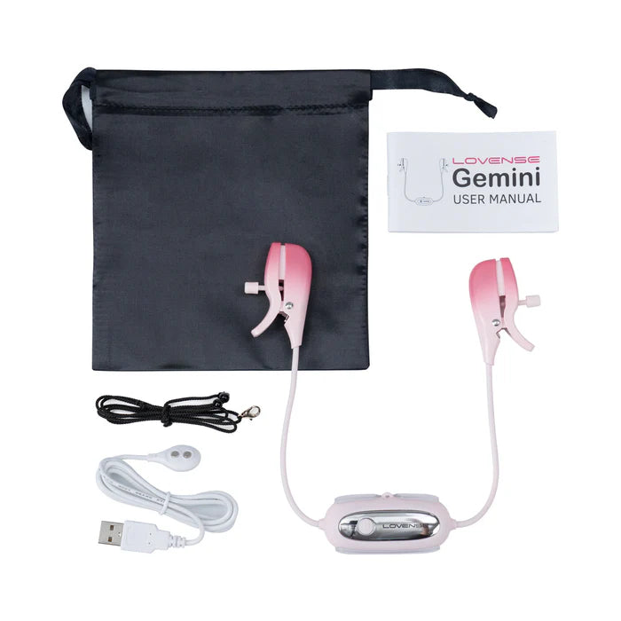 Lovense Gemini Bluetooth Rechargeable Vibrating Nipple Clamps