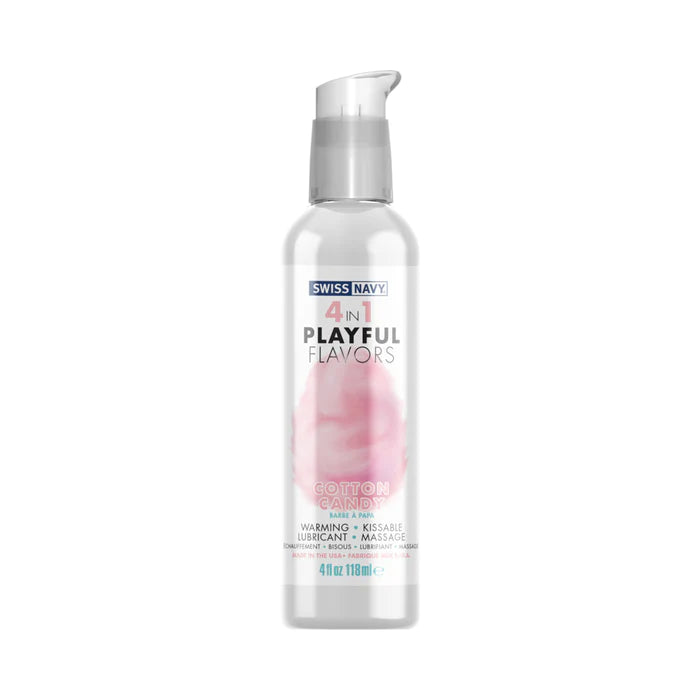 Swiss Navy 4 in 1 Playful Flavors - Warming Kissable Massage Lubricant 4oz  (118 mL) - 7 Flavors Available! CheapLubes.com
