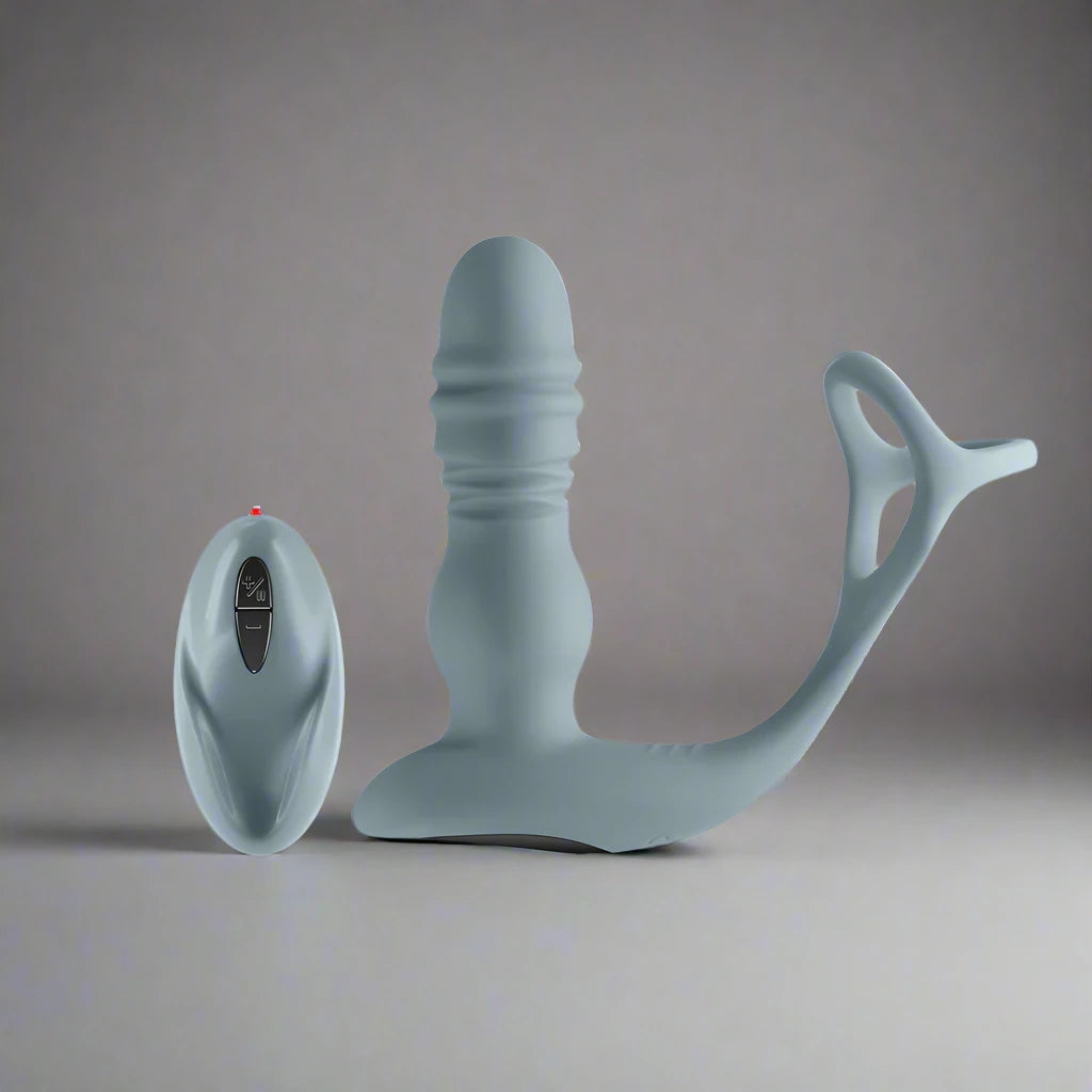 Renegade The Handyman C-Ring & Prostate Massager w/Remote - Gray | CheapLubes.com Renegade The Handyman C-Ring & Prostate Massager w/Remote - Gray | CheapLubes.com