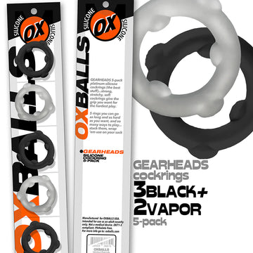 Oxballs Gearheads 5-Pack Spinner Rings Black/Opaque