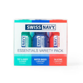 Swiss Navy Essentials - Variety Pack - 3-Piece - 1 oz Mini-Bottles - 0