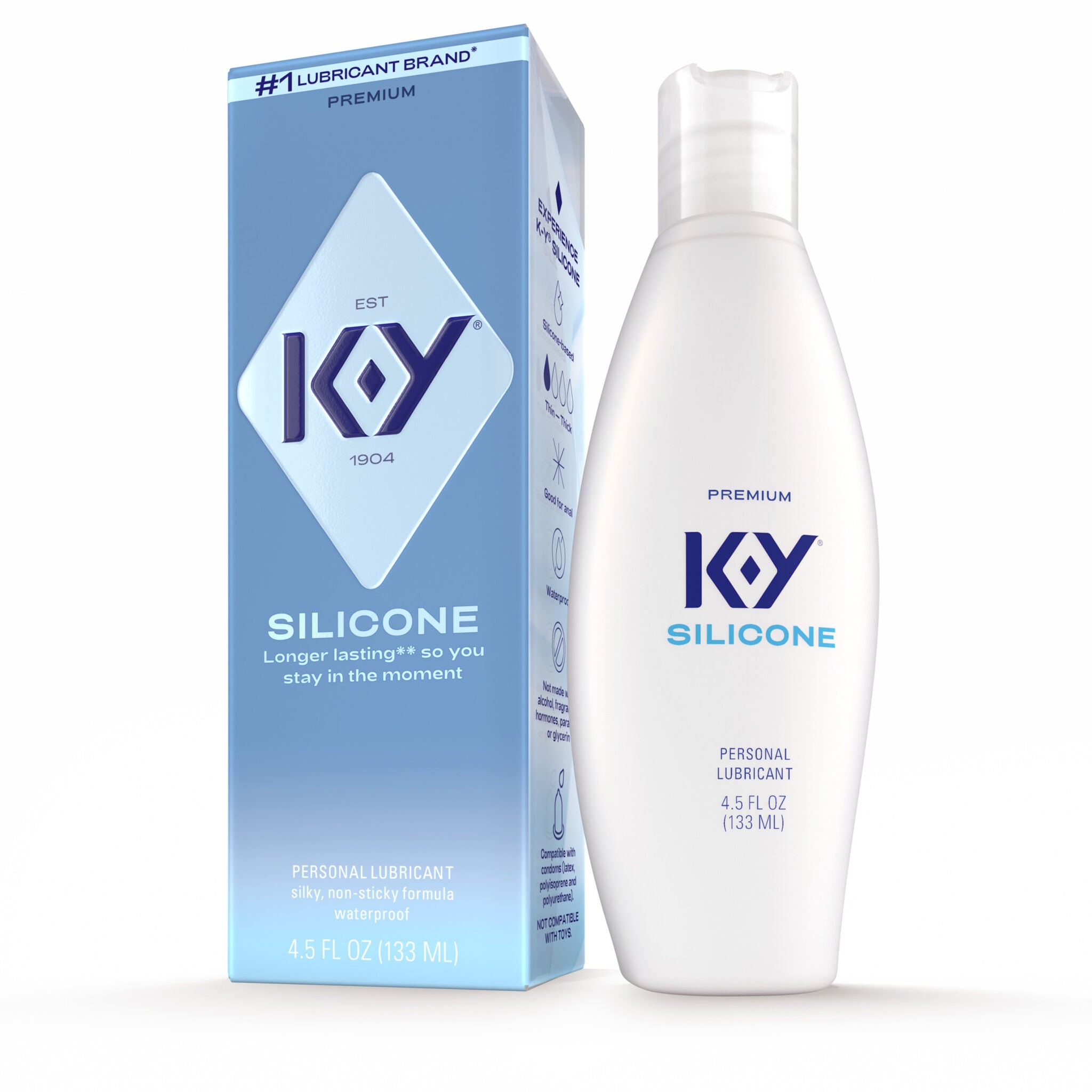 ky lubricant his and hers 3 pack) K-Y Yours + Mine Lube, Personal Lubricant, Glycerin-Based Formula ( Him), Water-Based Formula (Her), Safe to Use with Toys, For Men, Women and  Couples, 3 FL OZ (2 x 1.5 FL main image 1