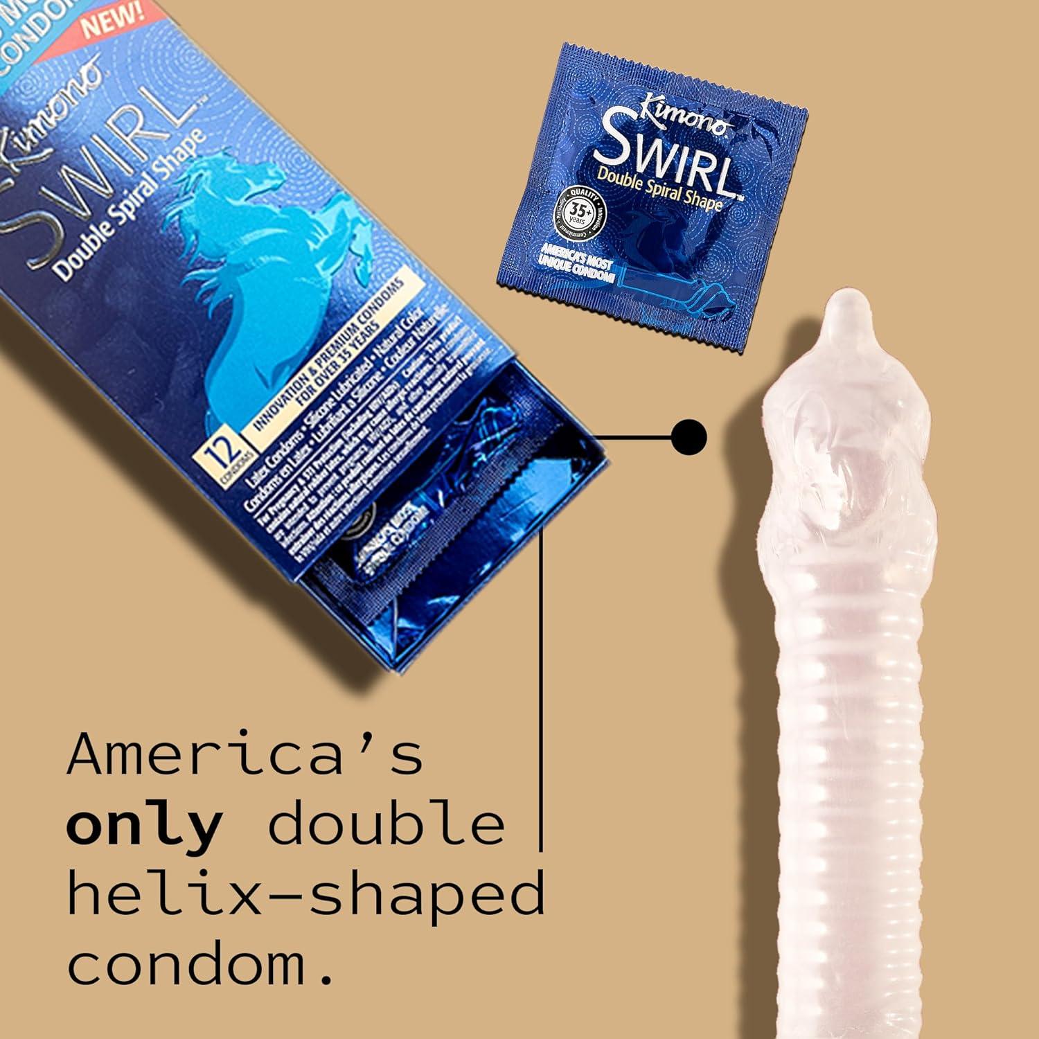 Kimono Swirl 12 Count Condoms - CheapLubes.com