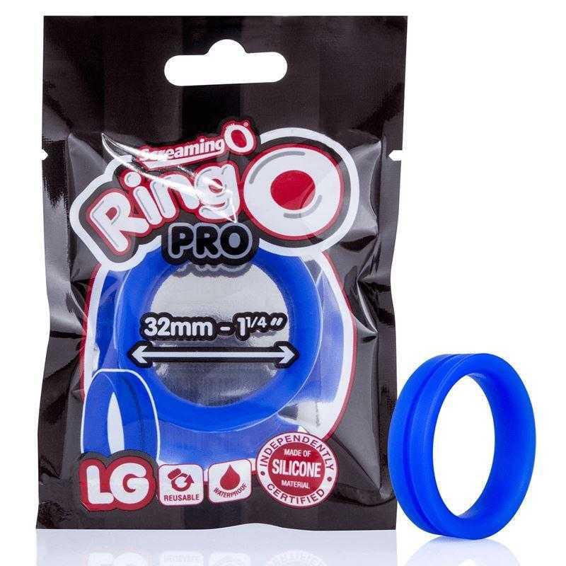 Screaming O - Ring O Pro Large - Blue Silicone Ring - CheapLubes.com