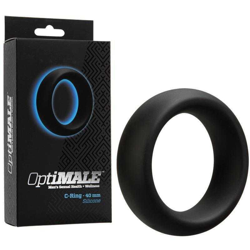 OptiMale Silicone C-Ring - 40 mm Black - CheapLubes.com