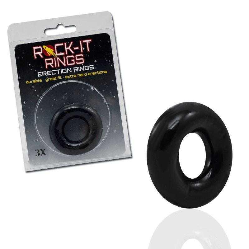 Rock-It Rings 3X Donut C-Ring - Black - CheapLubes.com
