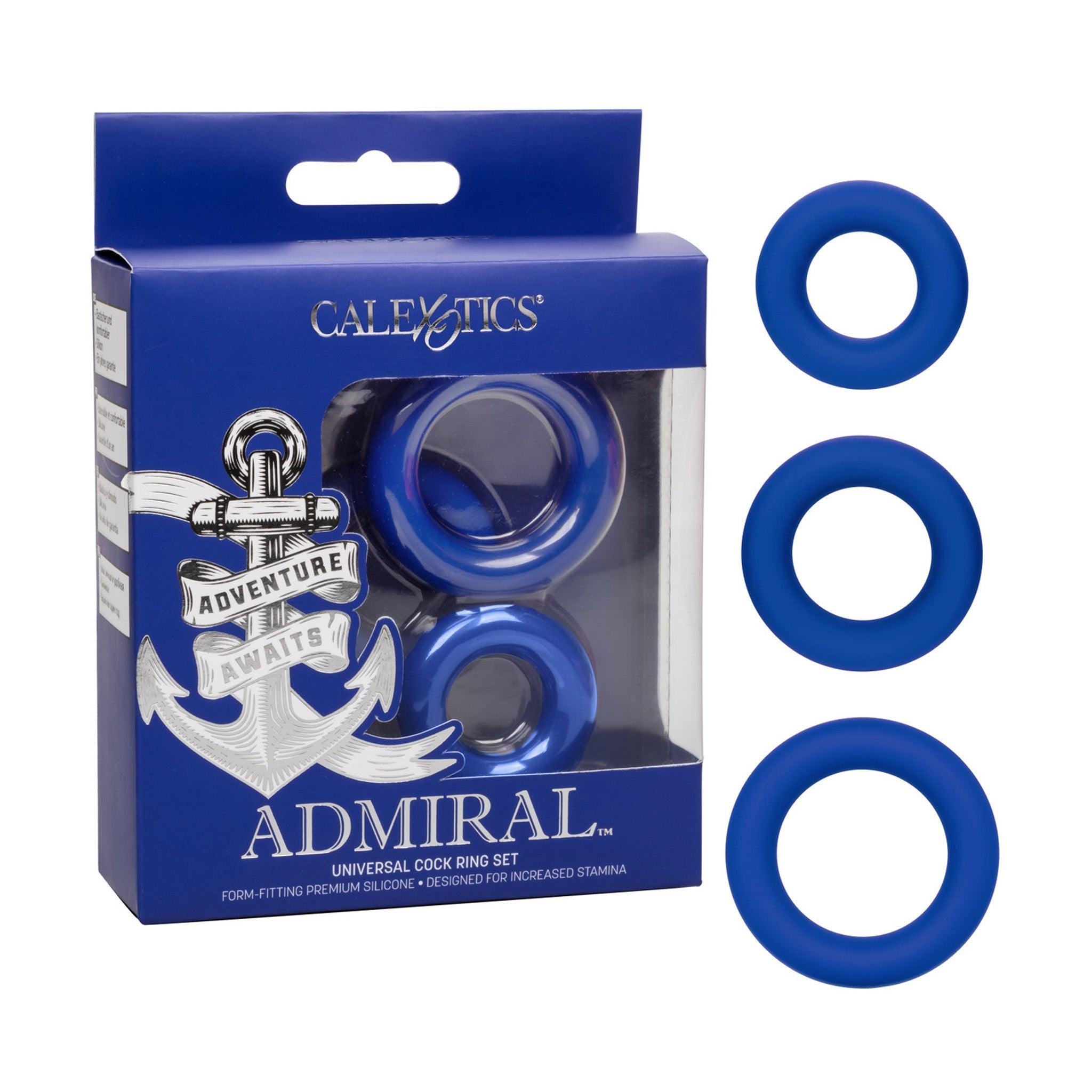 Admiral Universal Silicone 3 Piece C-Ring Set - CheapLubes.com