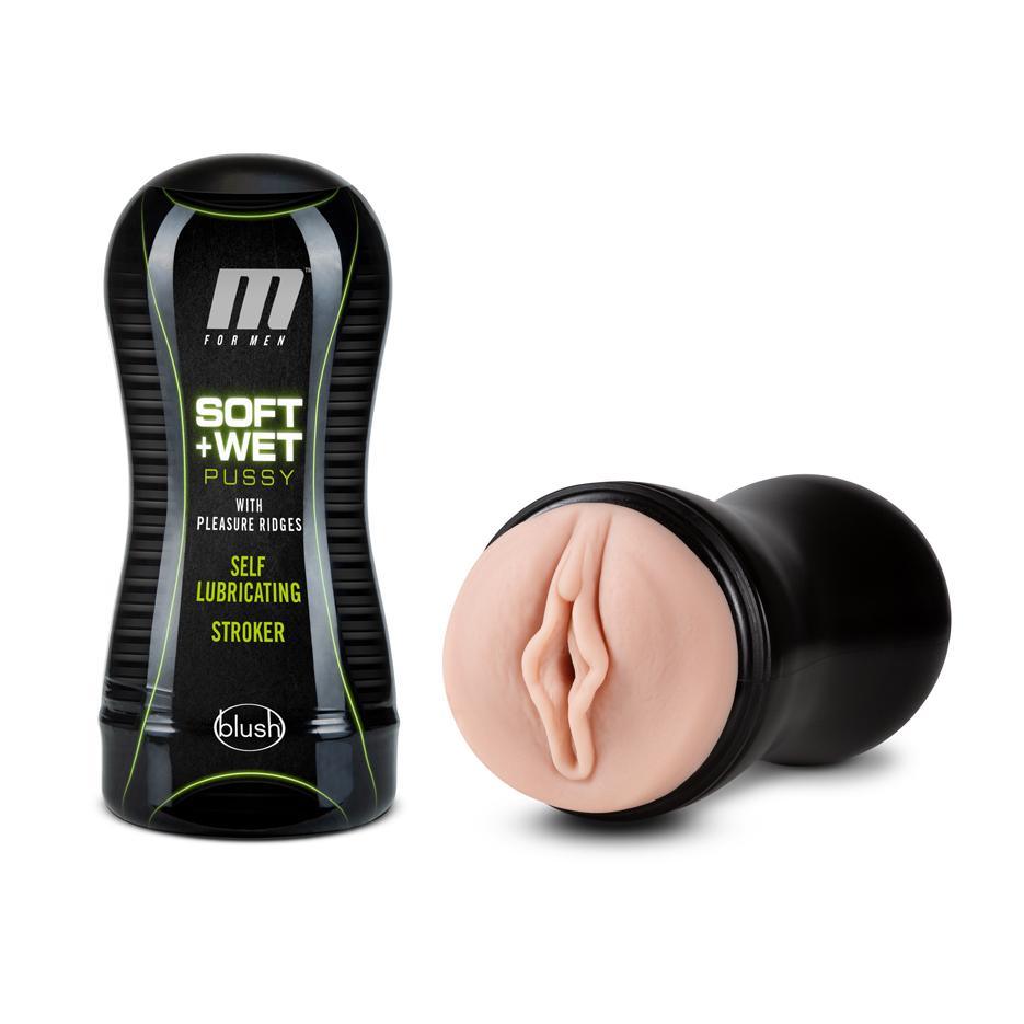 M for Men - Soft and Wet - with Pleasure Ridges - Self Lubricating Stroker - CheapLubes.com