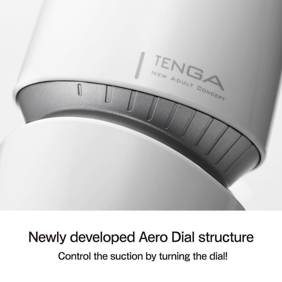 TENGA AERO Silver Ring Reusable Masterbator w/ Suction Dial - CheapLubes.com