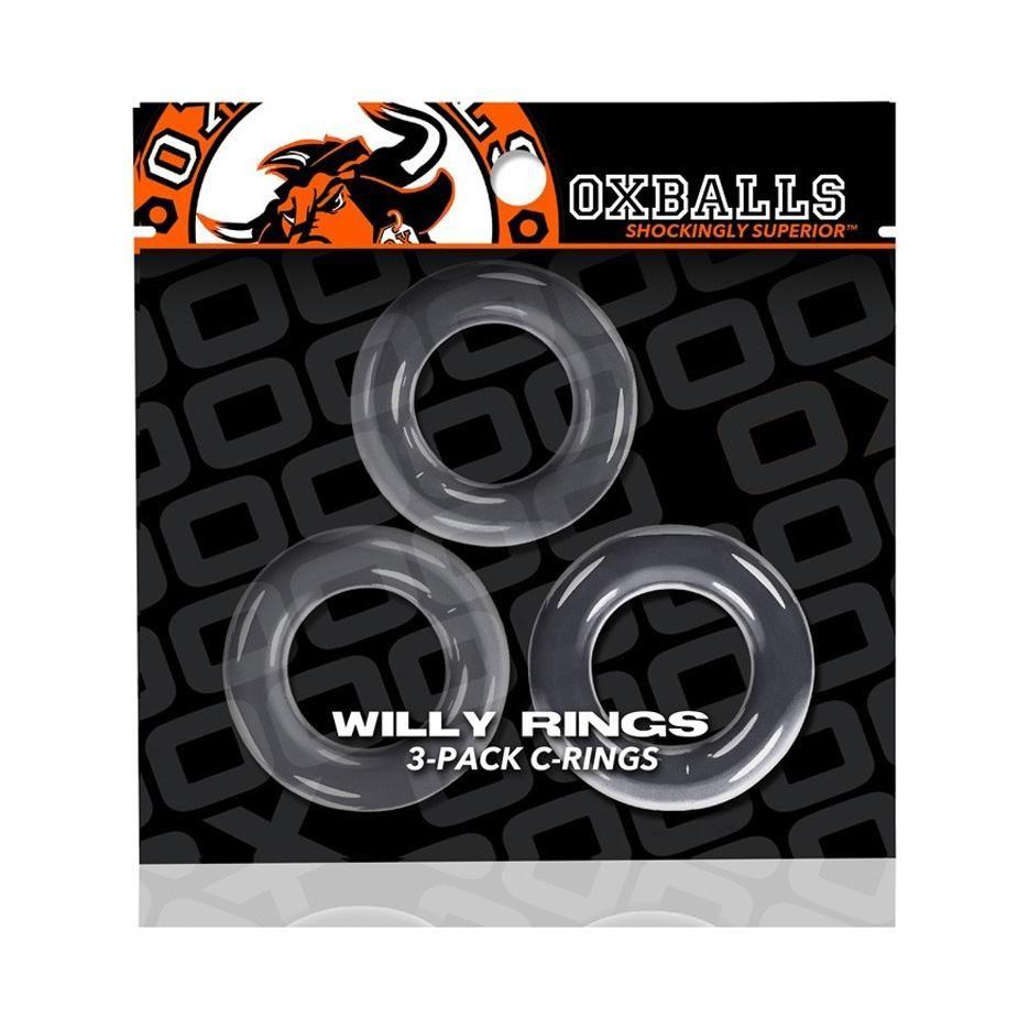 OxBalls Willy Rings 3 Pack Cock Rings - Clear - CheapLubes.com