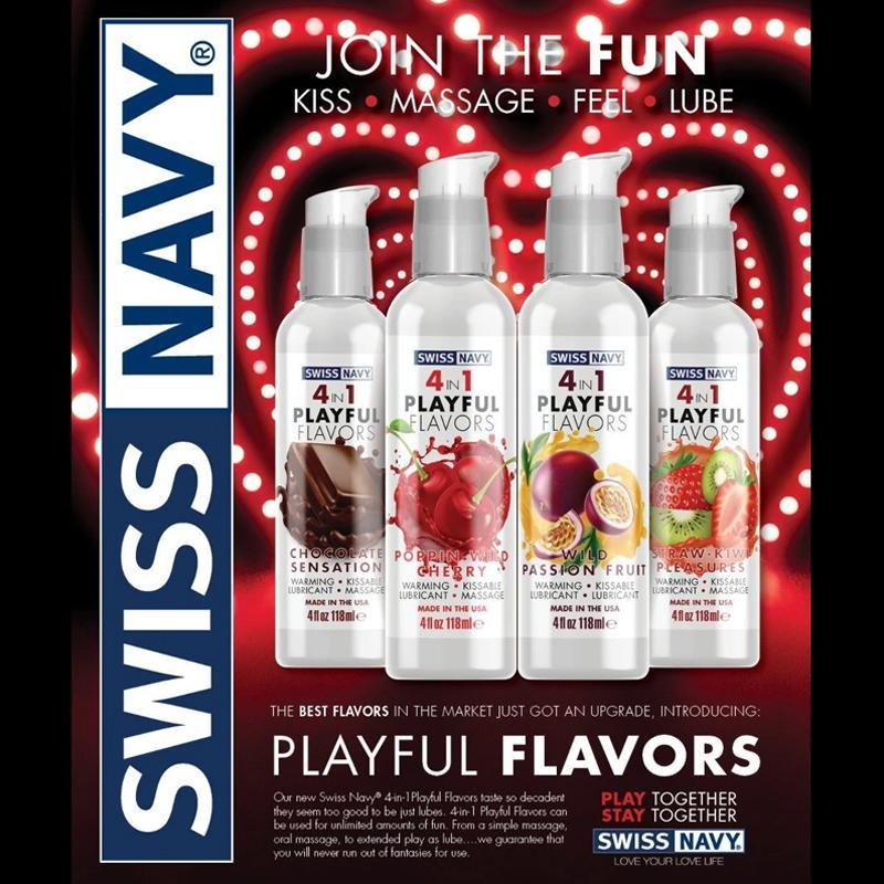 Swiss Navy's 4-in-1 Playful Flavors promise playful pleasure in all its forms! - CheapLubes.com