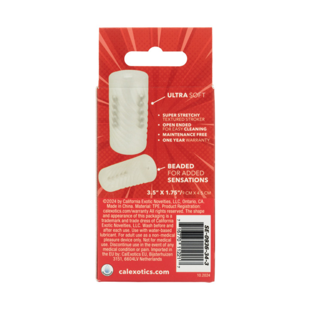 Pop Sock! Beaded Male Masturbator - Clear | CheapLubes.com Pop Sock! Beaded Male Masturbator - Clear | CheapLubes.com