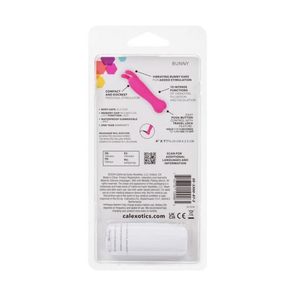 Kyst Compact Rechargeable Vibrating Bunny - Pink