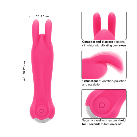 Kyst Compact Rechargeable Vibrating Bunny - Pink
