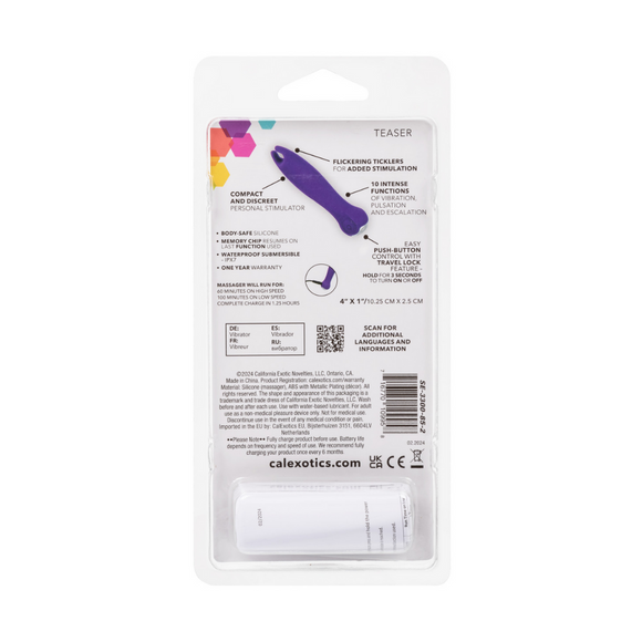 Kyst Compact Rechargeable Vibrating Teaser - Purple