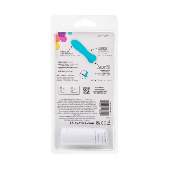 Kyst Compact Rechargeable Vibrating Rocket - Blue