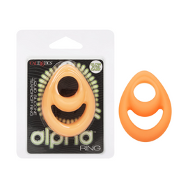 Alpha RIngs Glow-In-The-Dark Liquid Silicone Teardrop Ring - Orange
