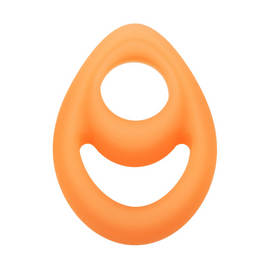 Alpha RIngs Glow-In-The-Dark Liquid Silicone Teardrop Ring - Orange - 0