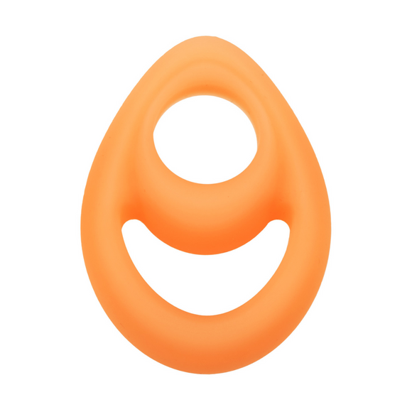 Alpha RIngs Glow-In-The-Dark Liquid Silicone Teardrop Ring - Orange