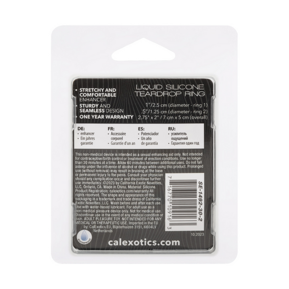 Alpha RIngs Glow-In-The-Dark Liquid Silicone Teardrop Ring - Orange