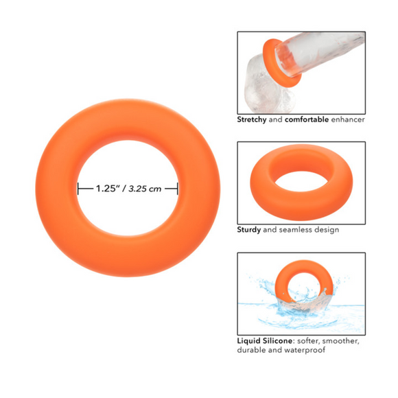 Alpha Ring Liquid Silicone Prolong Large Ring - Orange