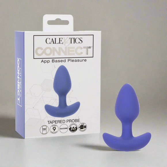 Connect Vibrating Tapered Probe - App Controlled - Purple