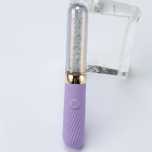 Diamond Glitter Glass Dual Vibrator