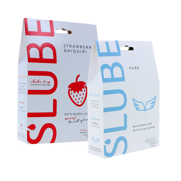 Slube Bath Based Lube 2 x 250g Sachets for 2 baths - Double Pack