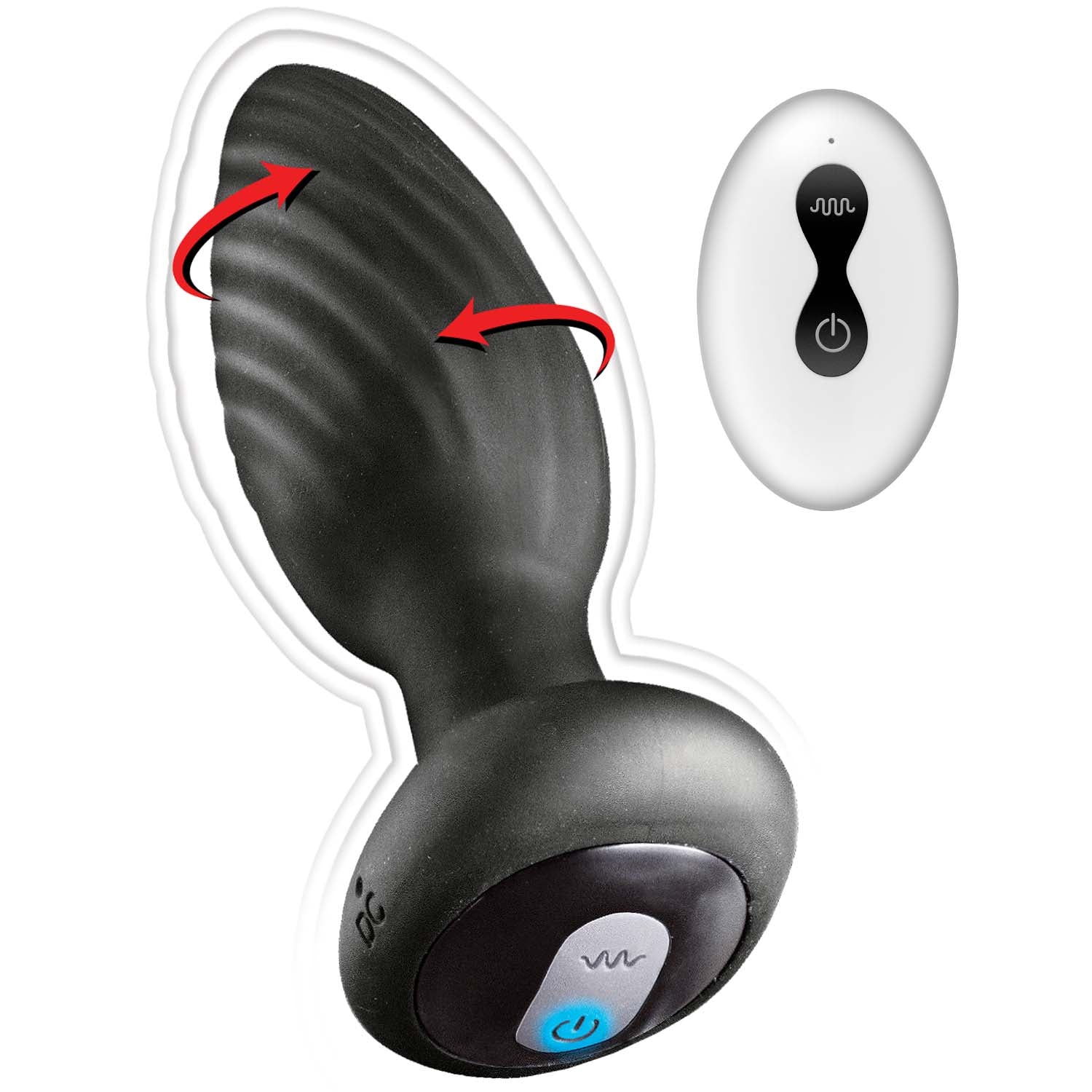 ASS-SATION Remote Vibrating & Rotating Anal Plug - Black CheapLubes.com ASS-SATION Remote Vibrating & Rotating Anal Plug - Black CheapLubes.com