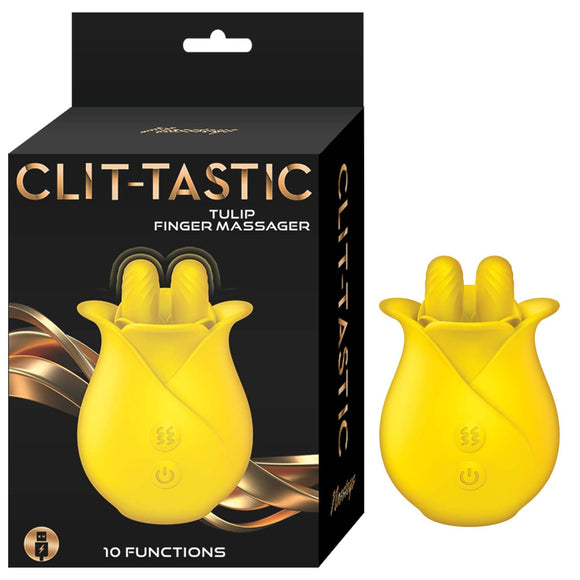 Clit-Tastic Tulip Finger Massager - Yellow | CheapLubes.com