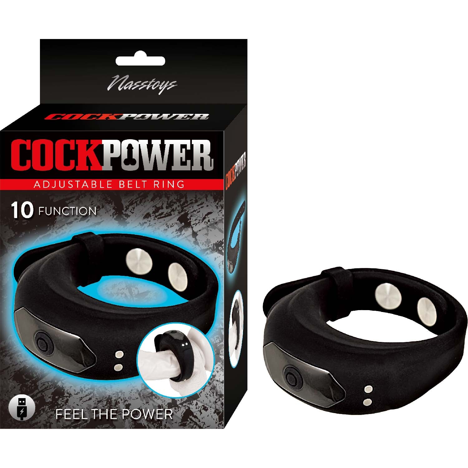 COCKPOWER Adjustable Belt Ring - Black | CheapLubes.com