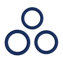 ID Wellness Essentials Triple Grip Cock Ring Set - Blue-1