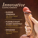 Renaissance Raphael Sliding Foreskin Dildo with Squeezable Balls 9.5 in. Tan-8