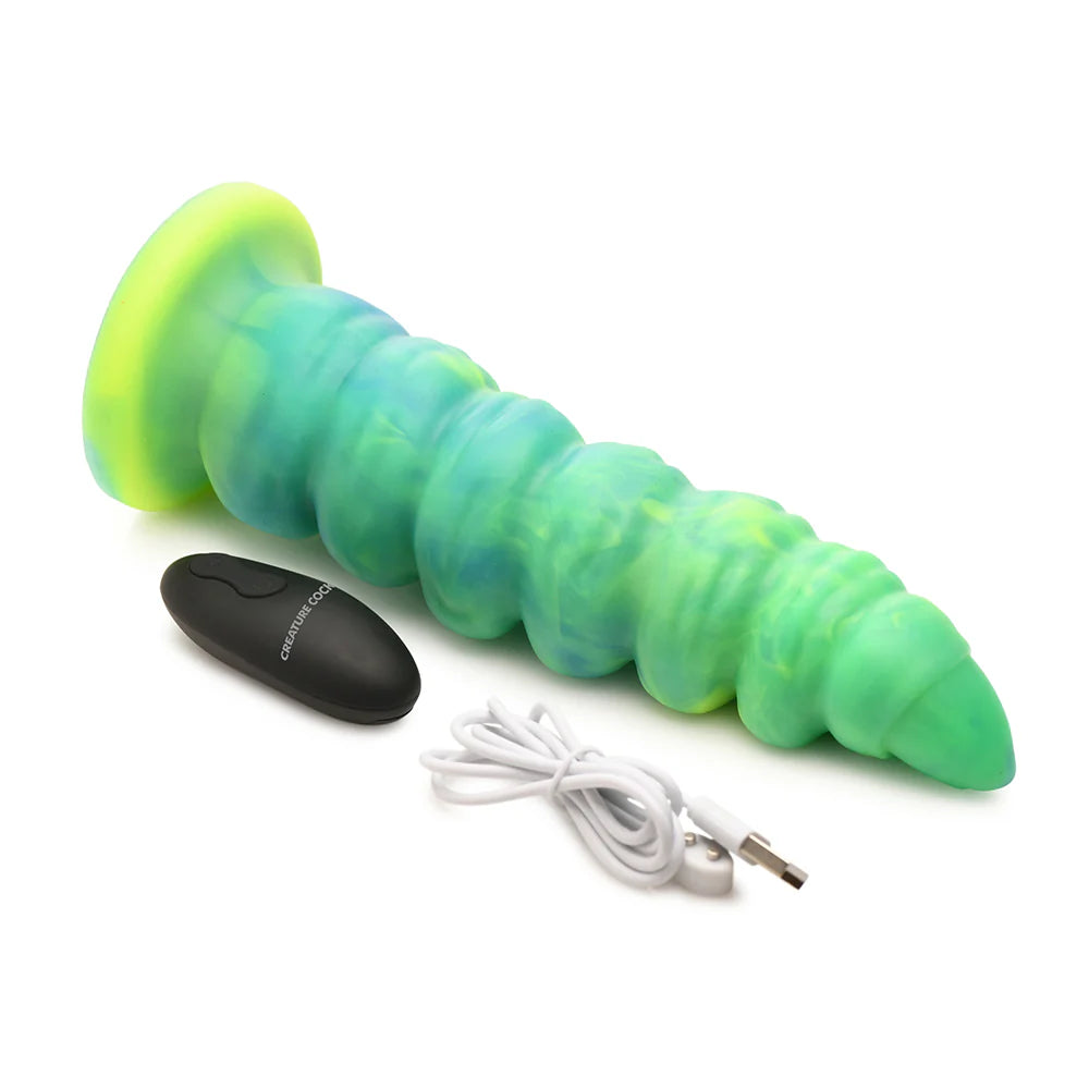 vibrating silicone dildo Buy the Echo Vibrating Silicone Dildo Pearl White Strap-on harness ready  dong main image 1
