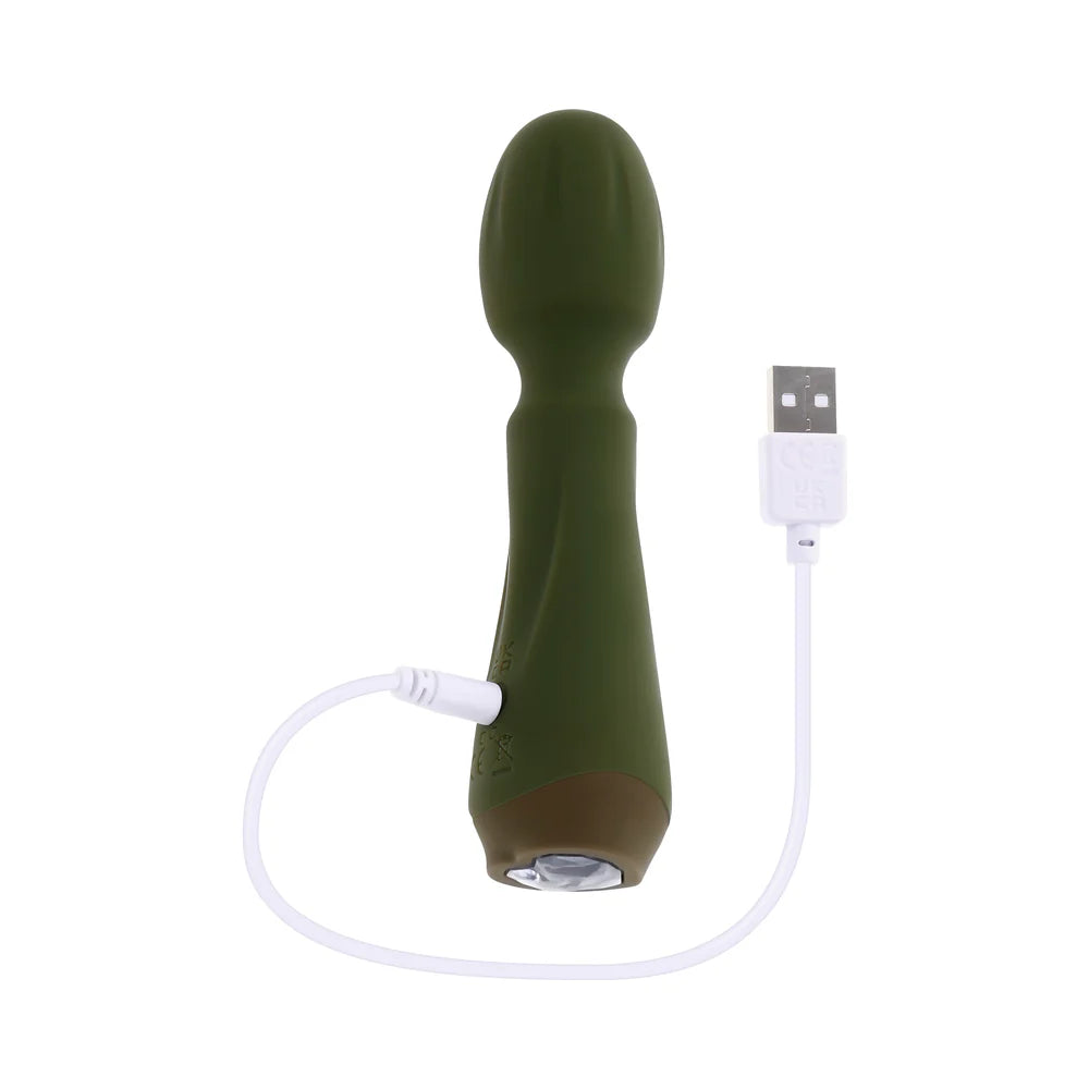 Selopa Heartfelt Rechargeable Vibrating Mini Wand Silicone - Green | CheapLubes.com Selopa Heartfelt Rechargeable Vibrating Mini Wand Silicone - Green | CheapLubes.com