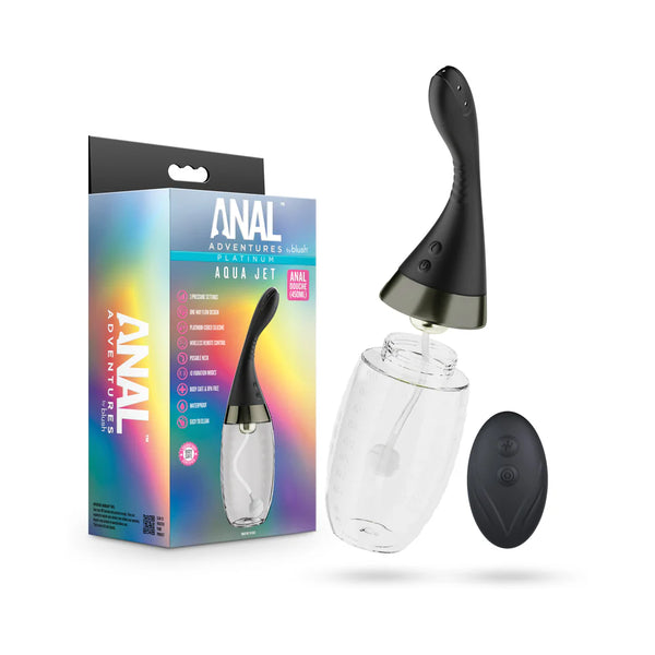 Anal Adventures Aqua Jet Automatic Rechargable Anal Douche W/Remote