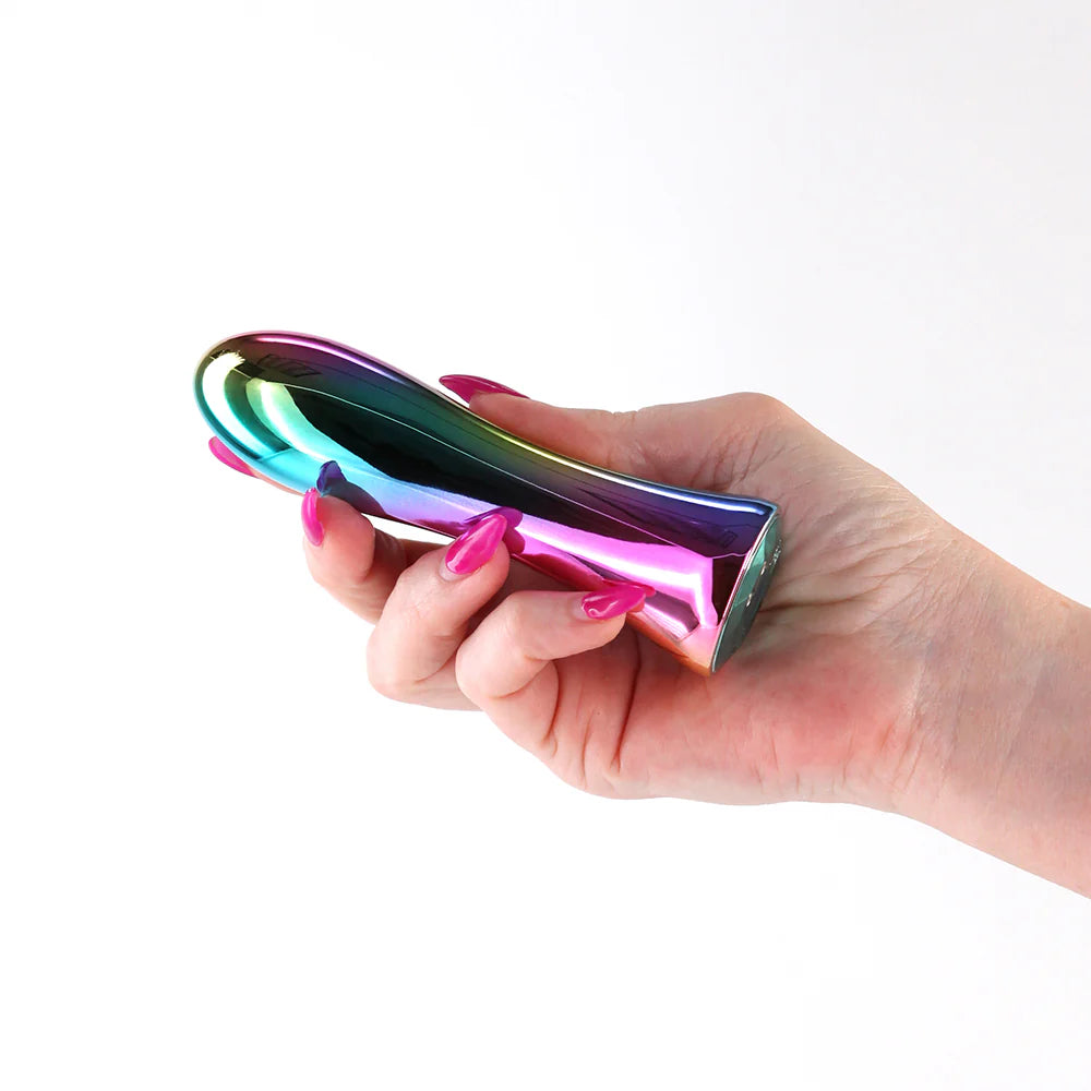INYA Shimmer Metallic Multicolor Aluminum Rechargeable Vibrator - 0