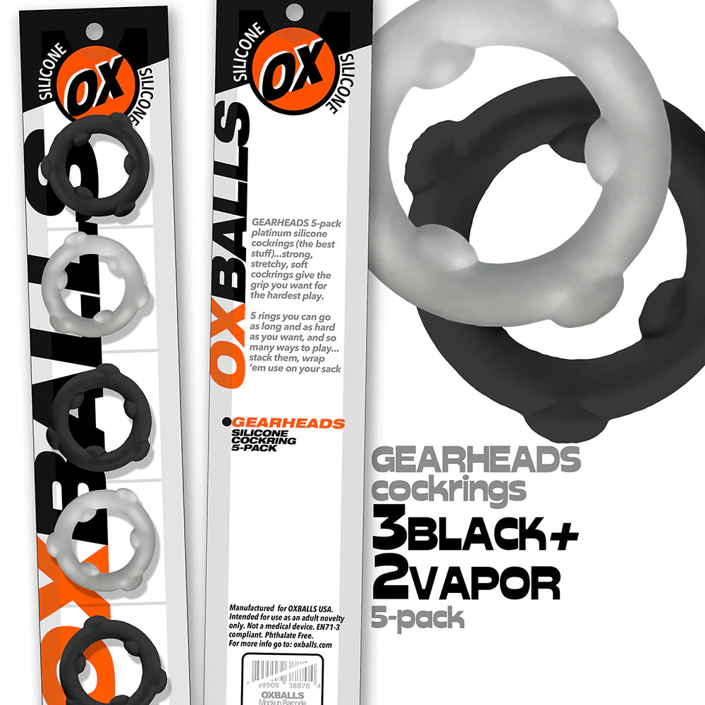 Oxballs Gearheads 5-Pack Spinner Rings Black/Opaque