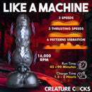 Creature Cocks Cyborg Rechargeable Thrusting Silicone Dildo W/Remote-3