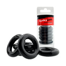 Hunkyjunk Jacker 5-Stack Five-Pack Tube Super-Strong Cockrings Black-1