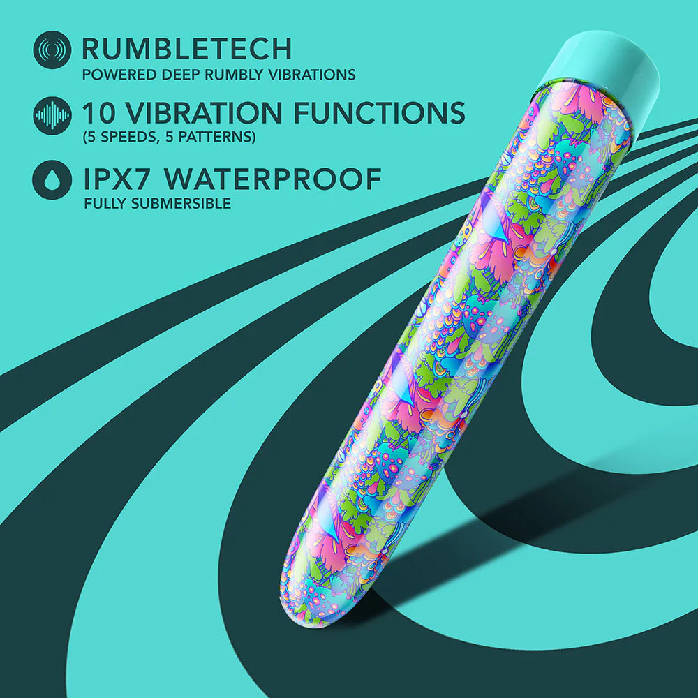 Limited Addiction Utopia Rechargeable 7 in Vibrator - Aqua