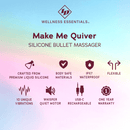 ID Wellness Essentials - Make Me Quiver Silicone Bullet Massager - Blue-3