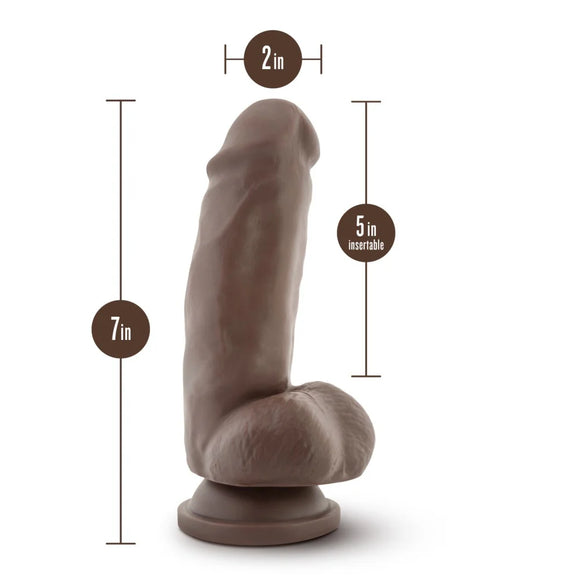 Dr. Skin - Mr. Smith - 7 in Dildo with Suction Cup - Chocolate