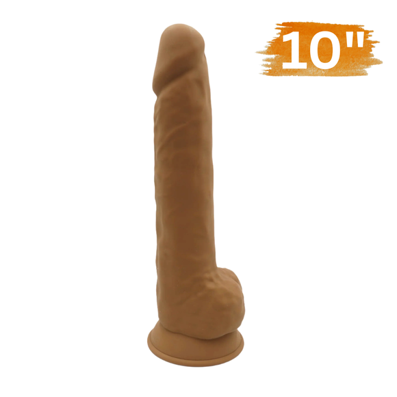 POC Dual Density Silicone Dildo – Caramel - 4 Sizes Available