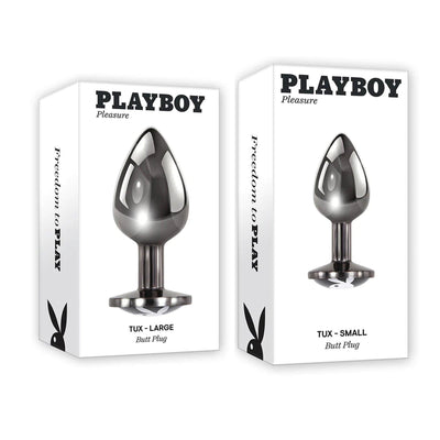 Playboy Tux Metal Anal Plug (2 Sizes Available) - CheapLubes.com