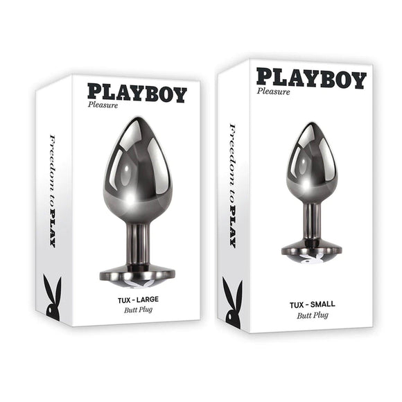 Playboy Tux Metal Anal Plug (2 Sizes Available) - CheapLubes.com